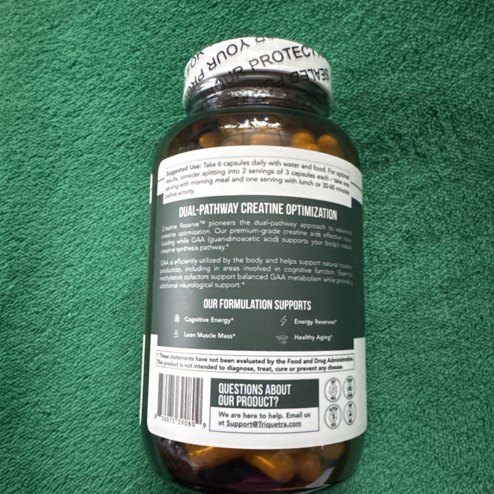 Creatine Reserve – Creatine Monohydrate +GAA with B Vitamins & Taurine 180 Caps