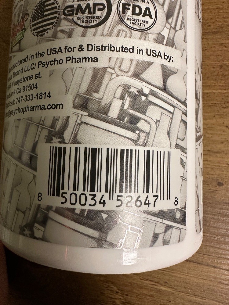 Psycho Pharma Creatine Monohydrate Unflavored 500g 100 Servings New Sealed