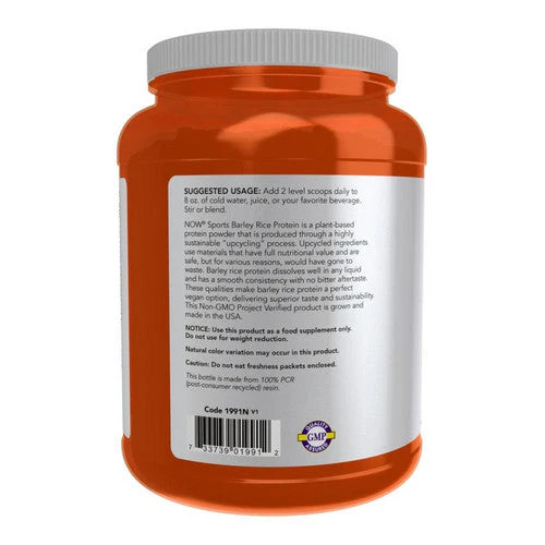 Now Foods, Barley Rice Protein Powder Unflavored, 1.5 Lbs