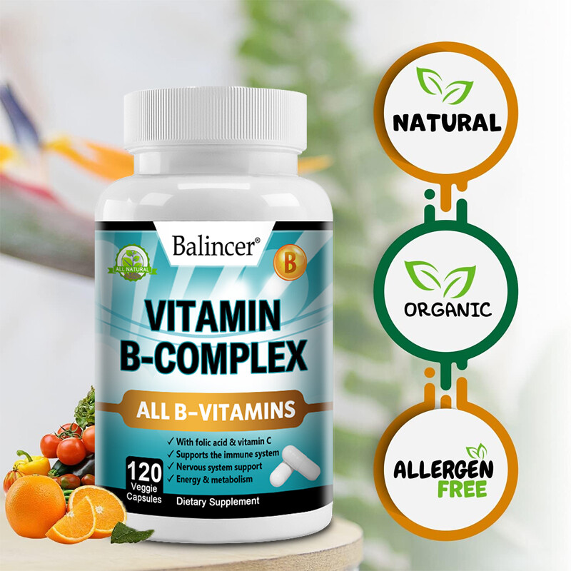 Vitamin B Complex – 30TO120 Capsules – Quality Standards – Simple Supplements