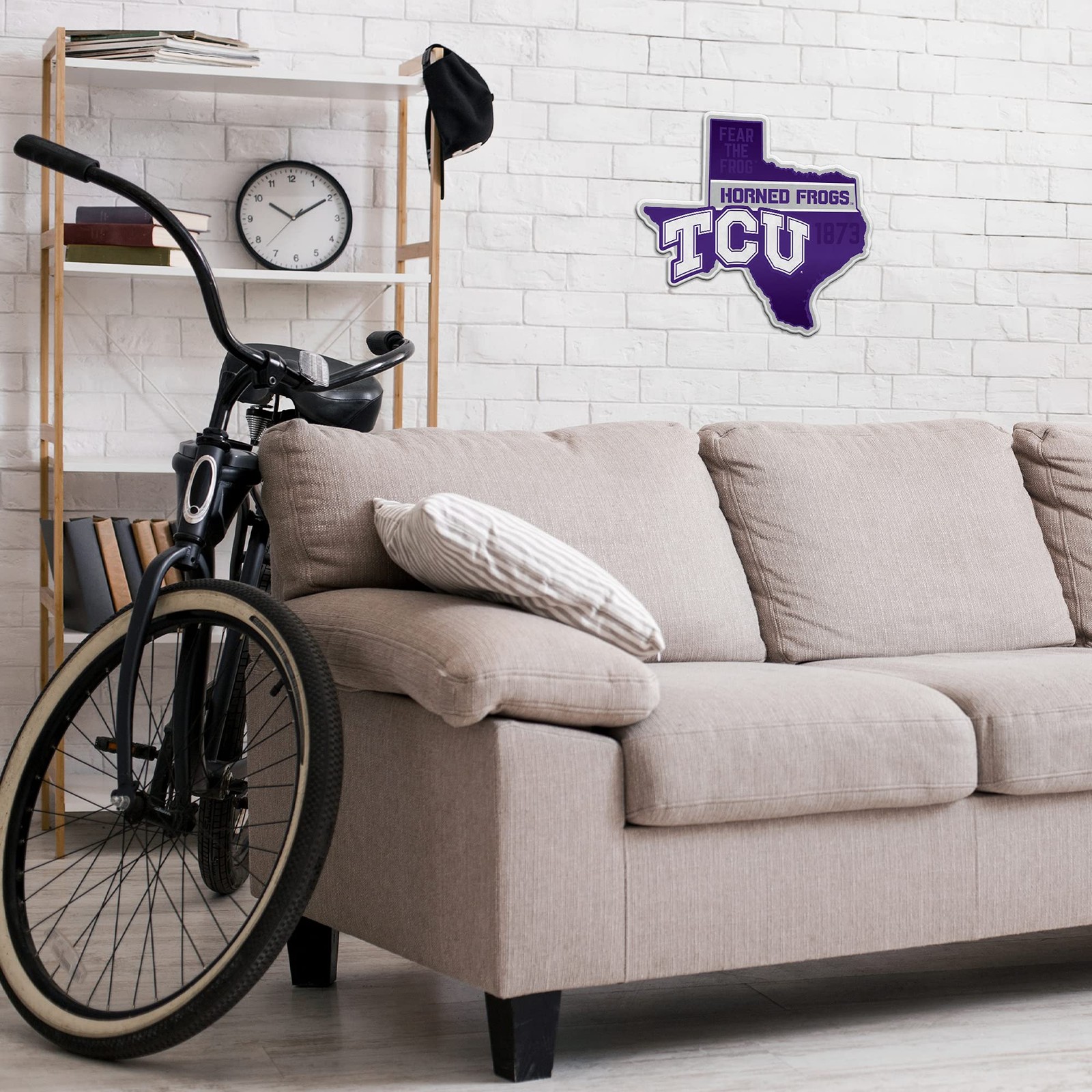 Rico Industries NCAA TCU Horned Frogs State Shape Cut Pennant Home and Away