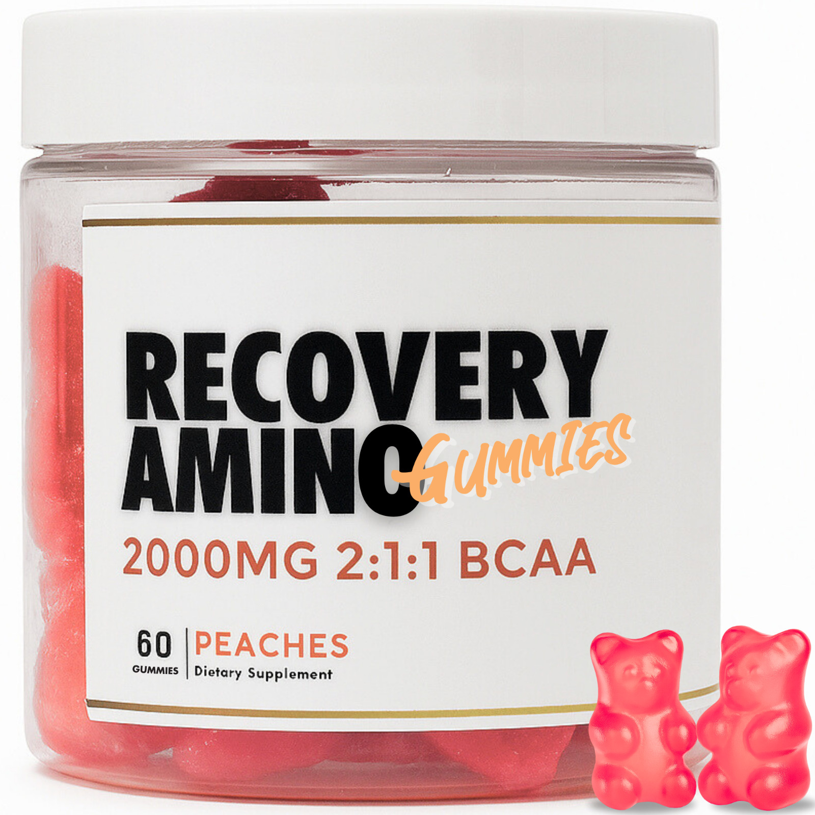 Recovery+ BCAA Gummies – 2:1:1 Branched Chain Amino Acids