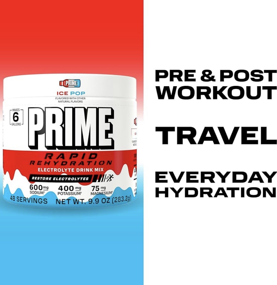 Prime Rapid Hydration Electrolyte Powder – Sugar Free Hydration Drink Mix