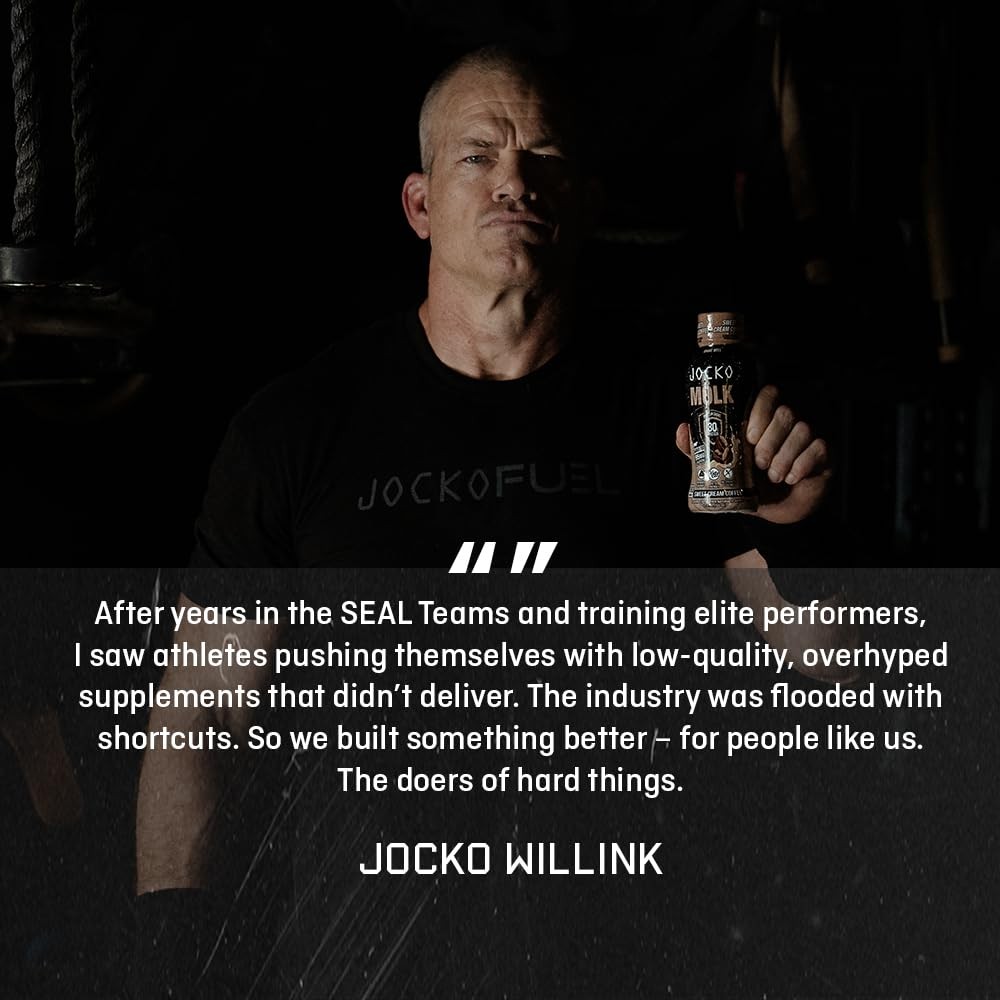 Jocko Mölk 30g Grass Fed Protein Shakes – No Added 12 Fl Oz (Pack of 12)
