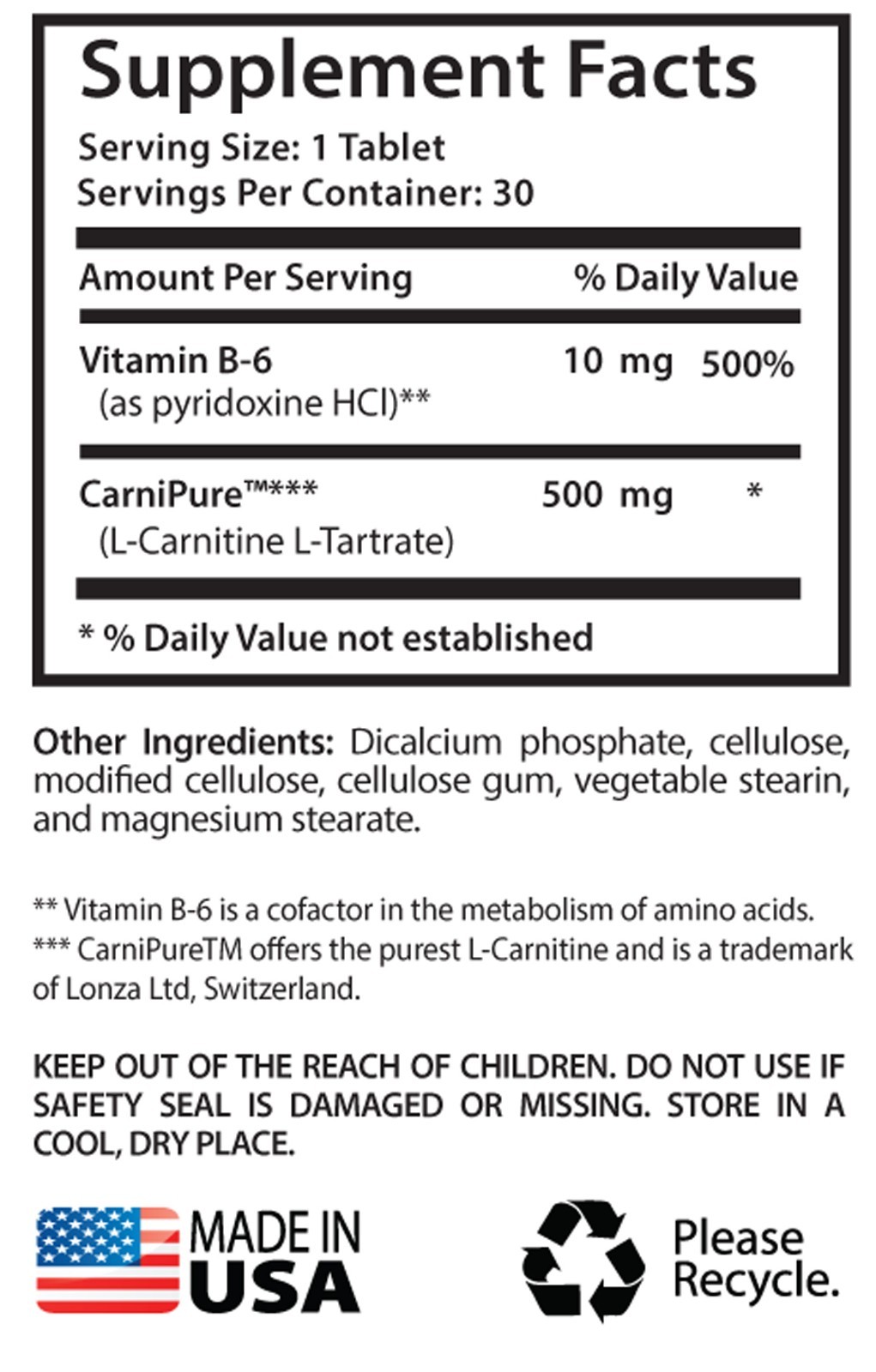 Pre Workout Super Strength Supplements L-Carnitine 500mg Amino Acid 3 Bottle
