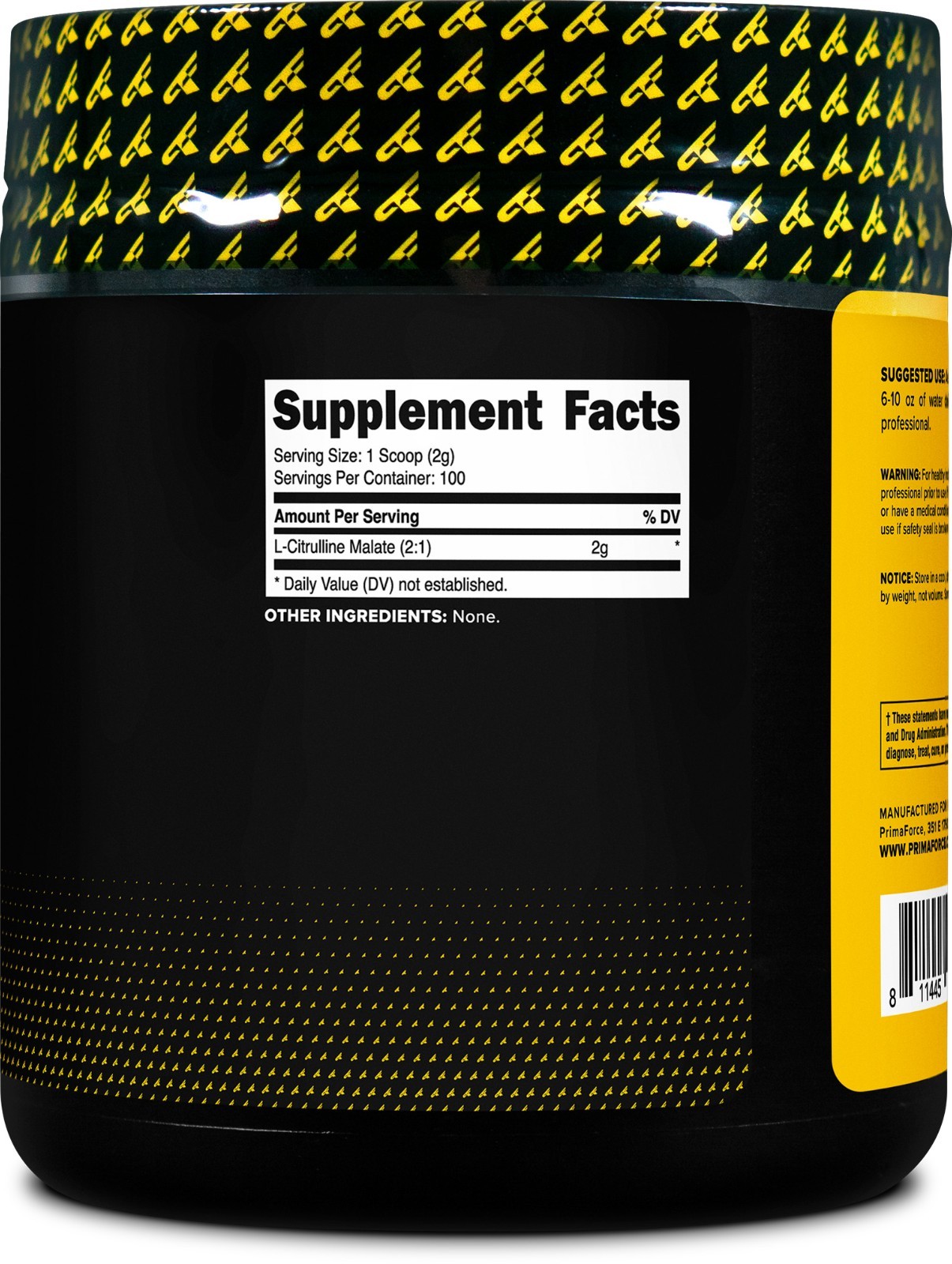 PrimaForce L-Citrulline Malate Powder – 200g, Unflavored Pre Workout Supplement