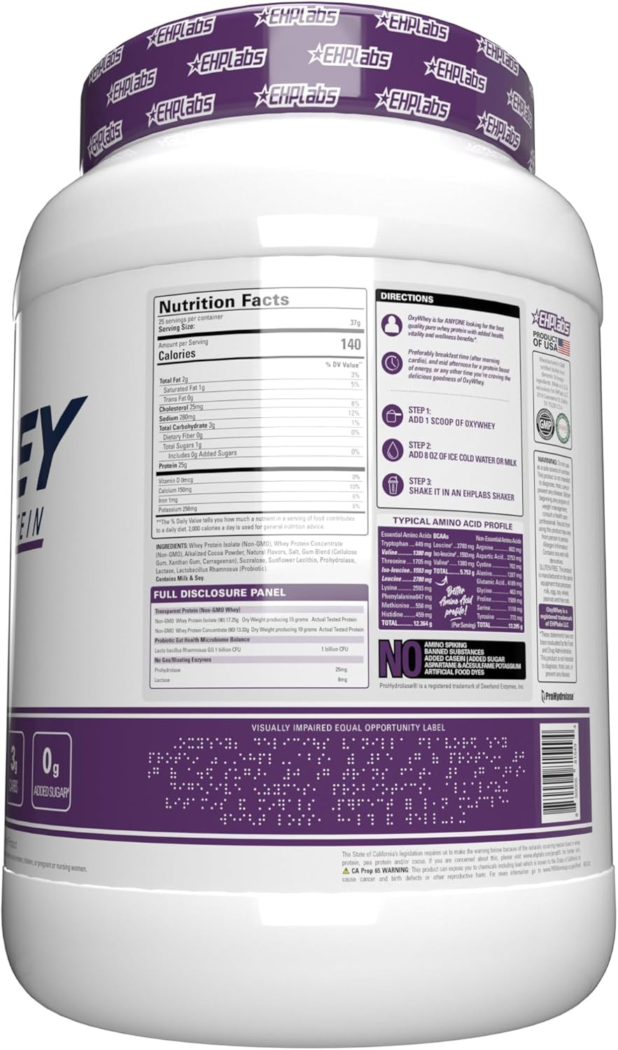 Oxywhey Whey Protein Isolate – 25G High Protein, Low Carb, Sugar Free Meal Repla