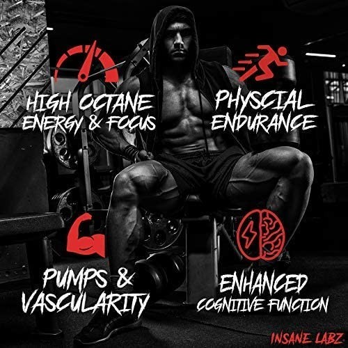 High-Stimulant Pre Workout Powder – Extreme Energy, Focus & Endurance, 60 Servin