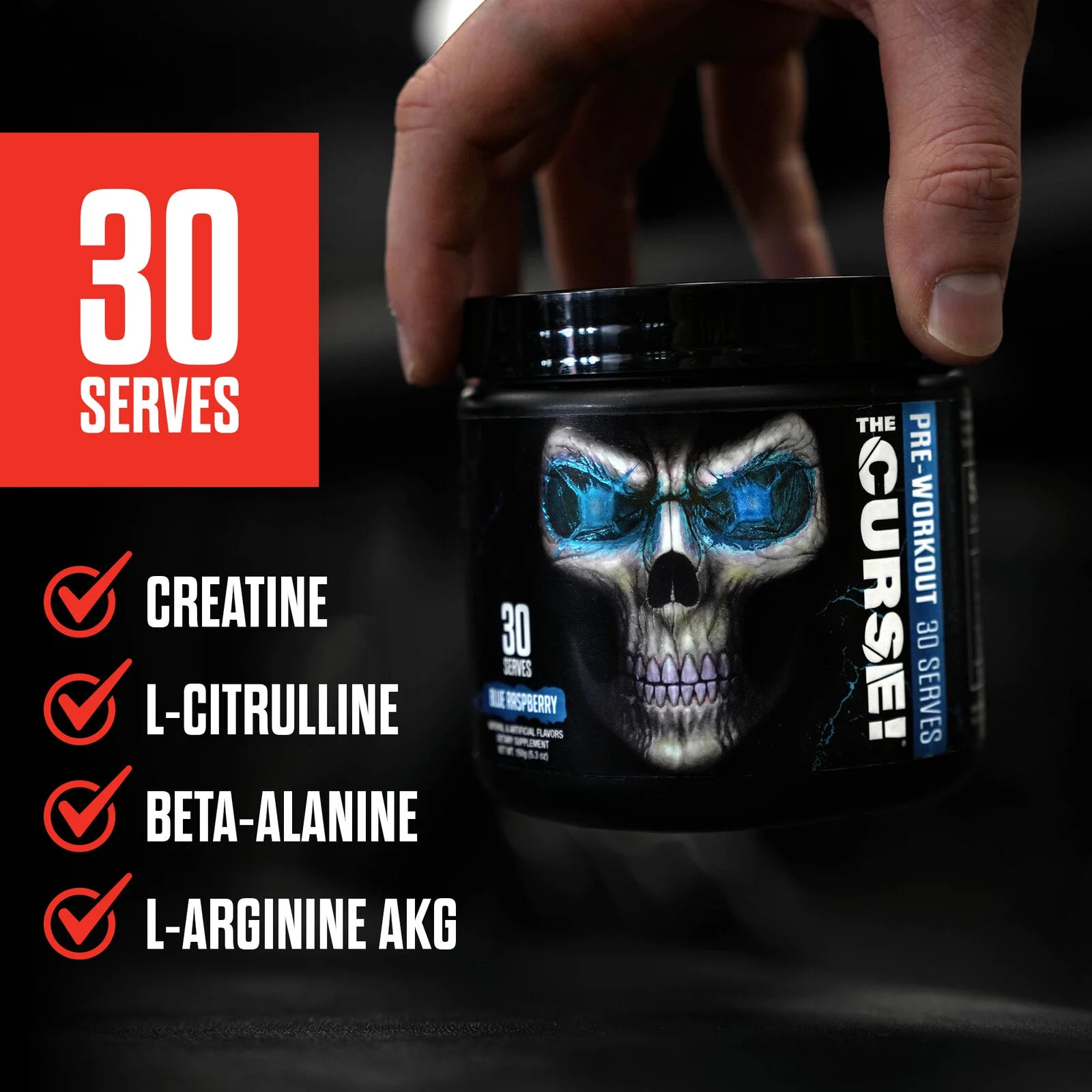 JNX Sports® the Curse Pre Workout Powder Cherry Limeade Pre Workout Mix for Ener