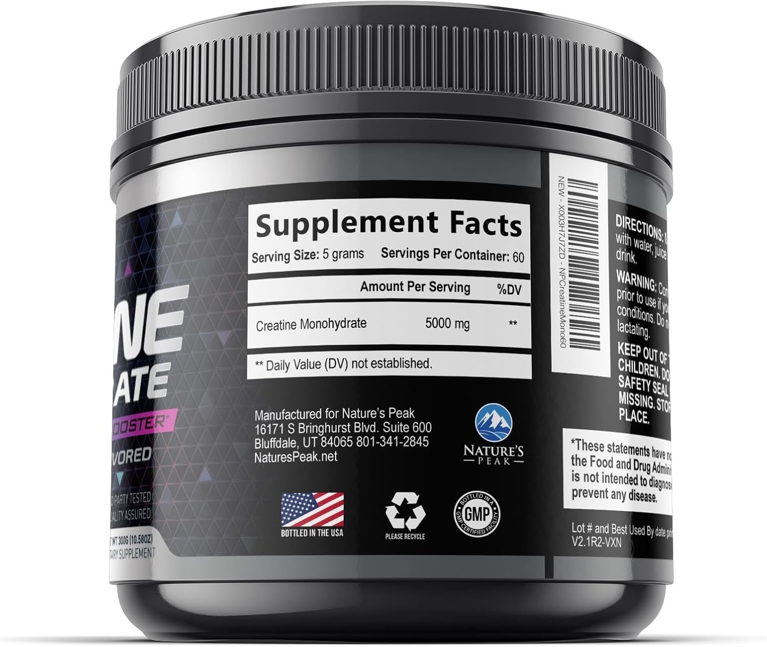 Creatine Monohydrate 5000Mg per Serving – Pure Micronized Creatine Powder Supple