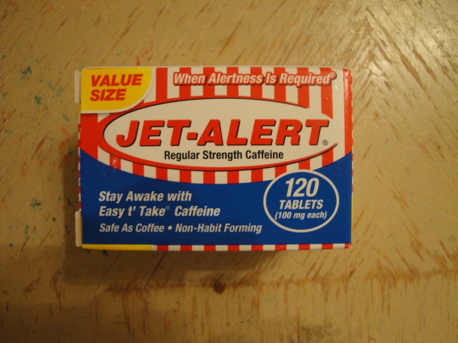 Jet Alert Regular Strength Caffeine 100mg Tablet Mental Alertness 120 Ct #S46