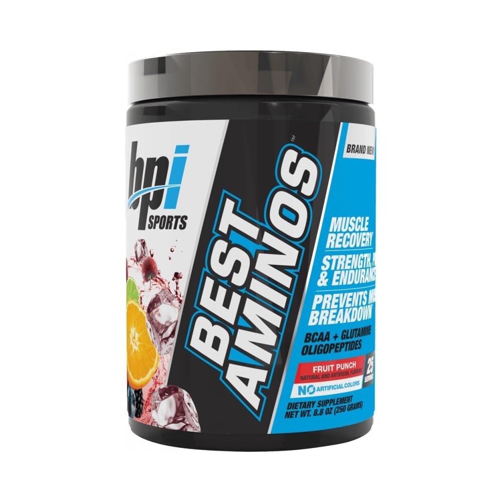 BCAA Powder for Post Workout Recovery – Amino Acids & Glutamine Drink, 25 Servin