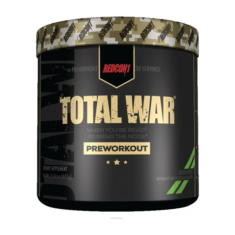 REDCON1 Total War Pre-Workout Powder Blue Lemonade Flavor Energy and Endurance