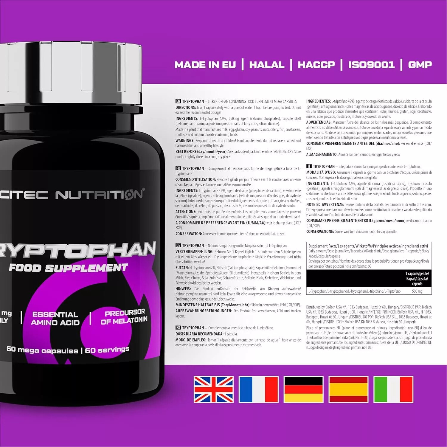 TRYPTOPHAN – Amino acid serotonin production for better sleep and well-being