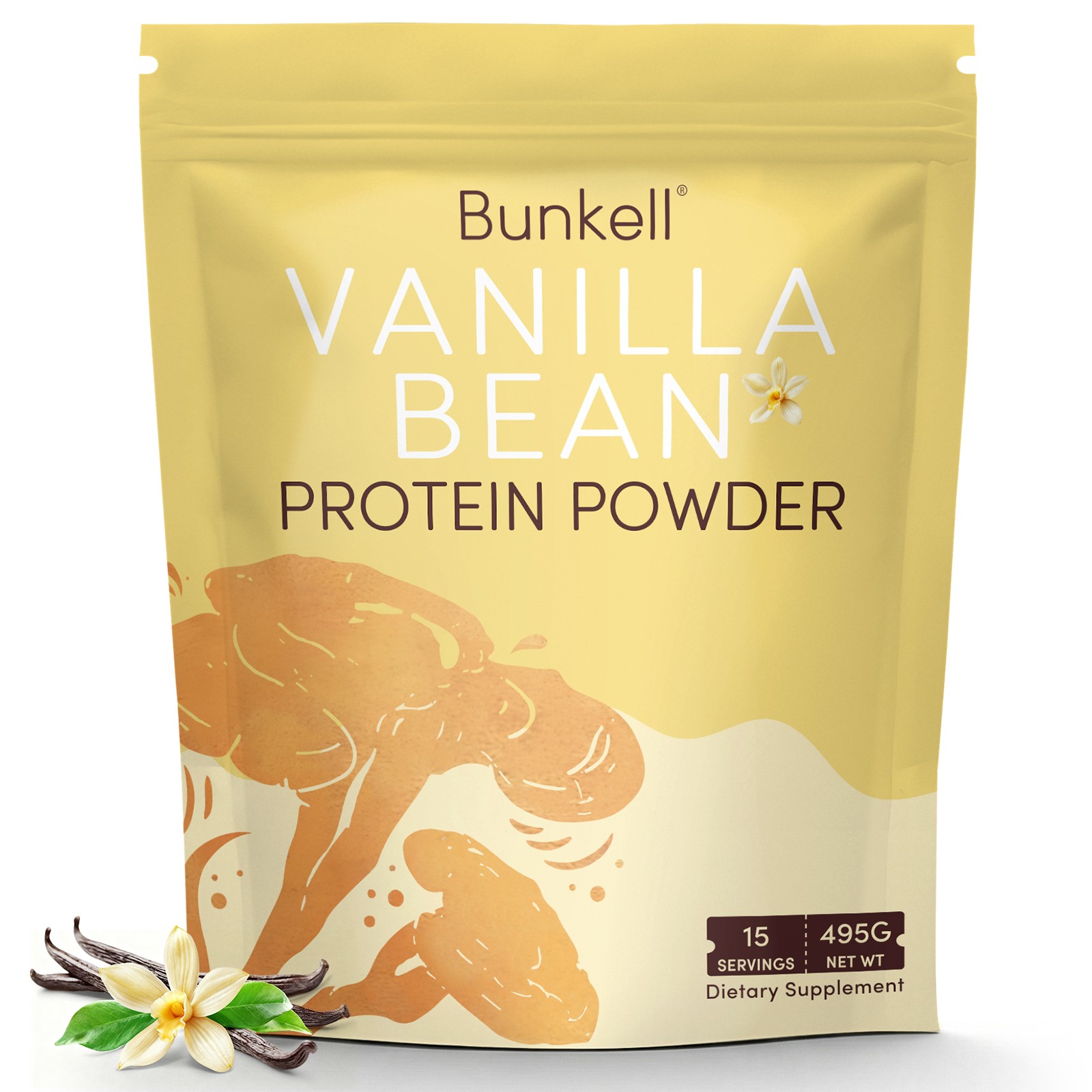 Bunkell Vanilla Protein Powder with Whey and Plant Proteins 495G Sugar-free