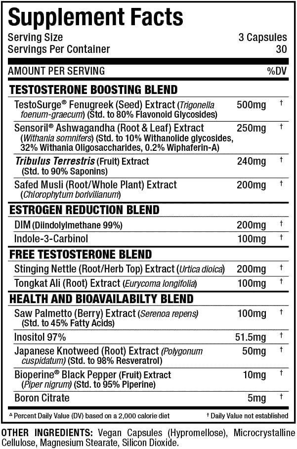 ALLMAX TESTO-FX, Testosterone Booster, 90 Capsules (2 Bottles)