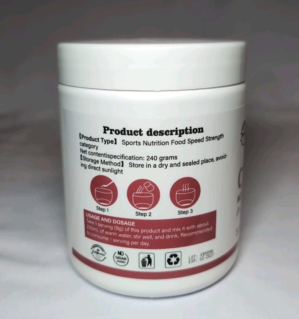 5g Creatine Monohydrate Powder for Women Booty Gain +2000mg Collagen +1g BCAA