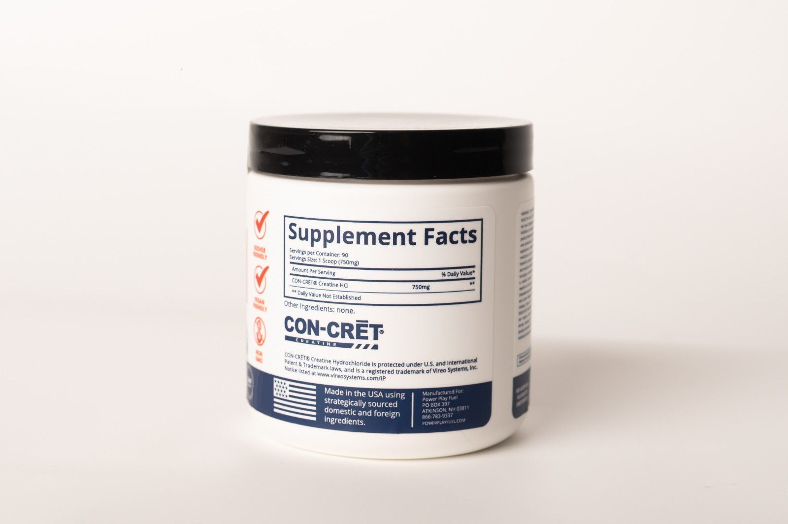 Power Play Fuel CREATINE HCl Powder – Raw Tart Taste, 67.5 G, 90 Servings
