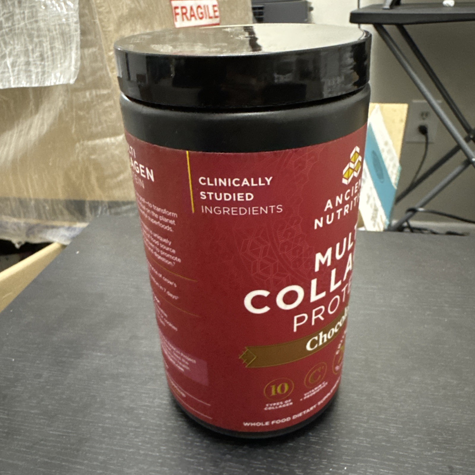Ancient Nutrition Multi Collagen Protein Chocolate 10oz 24 Servings Exp 3/27