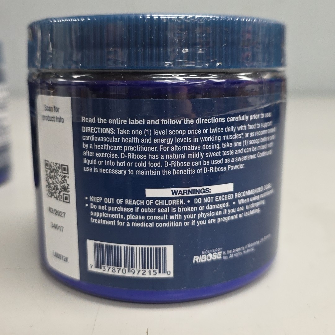 D-Ribose Powder 150g Heart & Muscle Health Life Extension