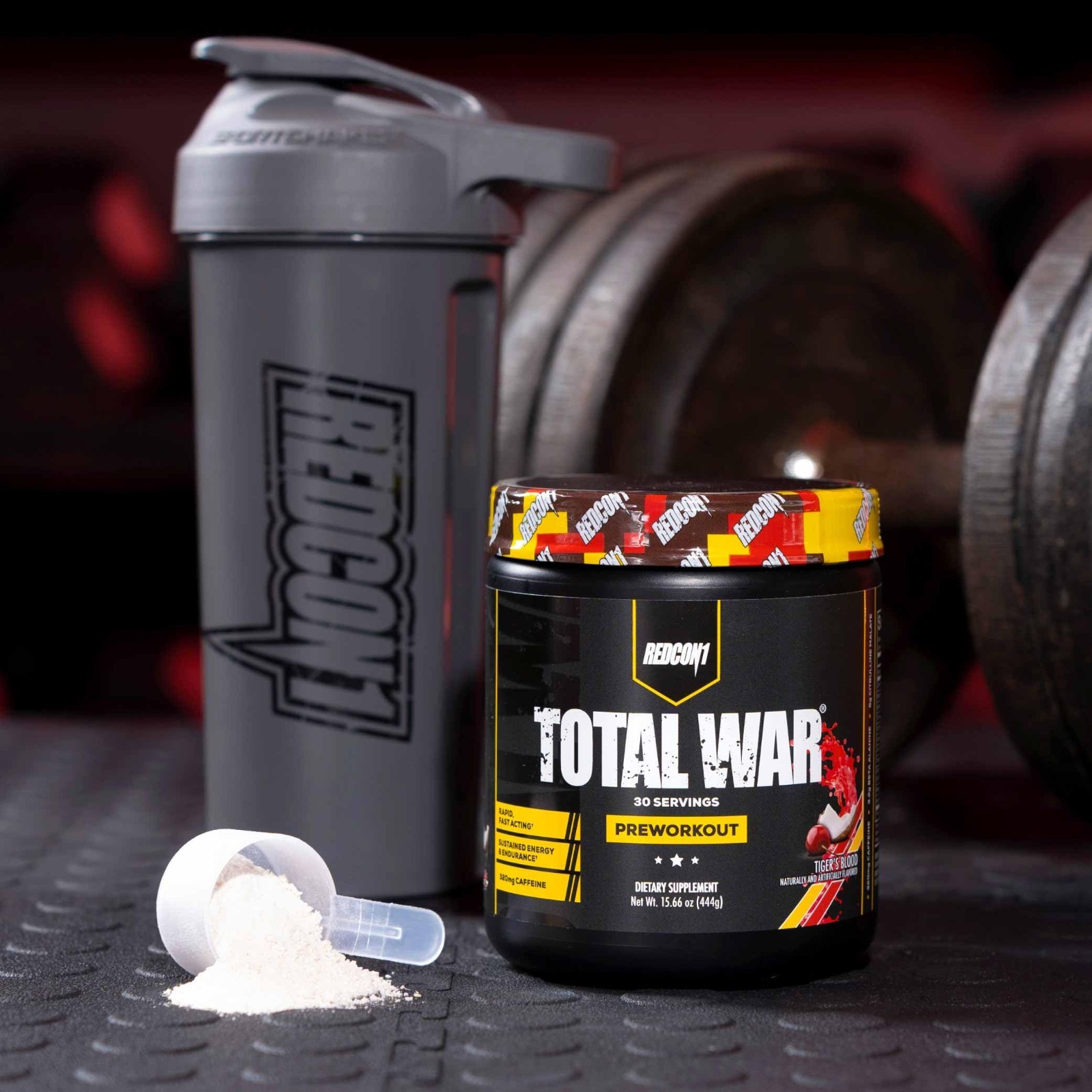 Total War Pre Workout Powder – Blue Raspberry, 320mg Caffeine, Citrulline, Beta