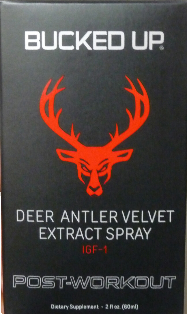 Bucked Up, Deer Antler Velvet Extract Spray Men`s anti-aging Health 60 servings