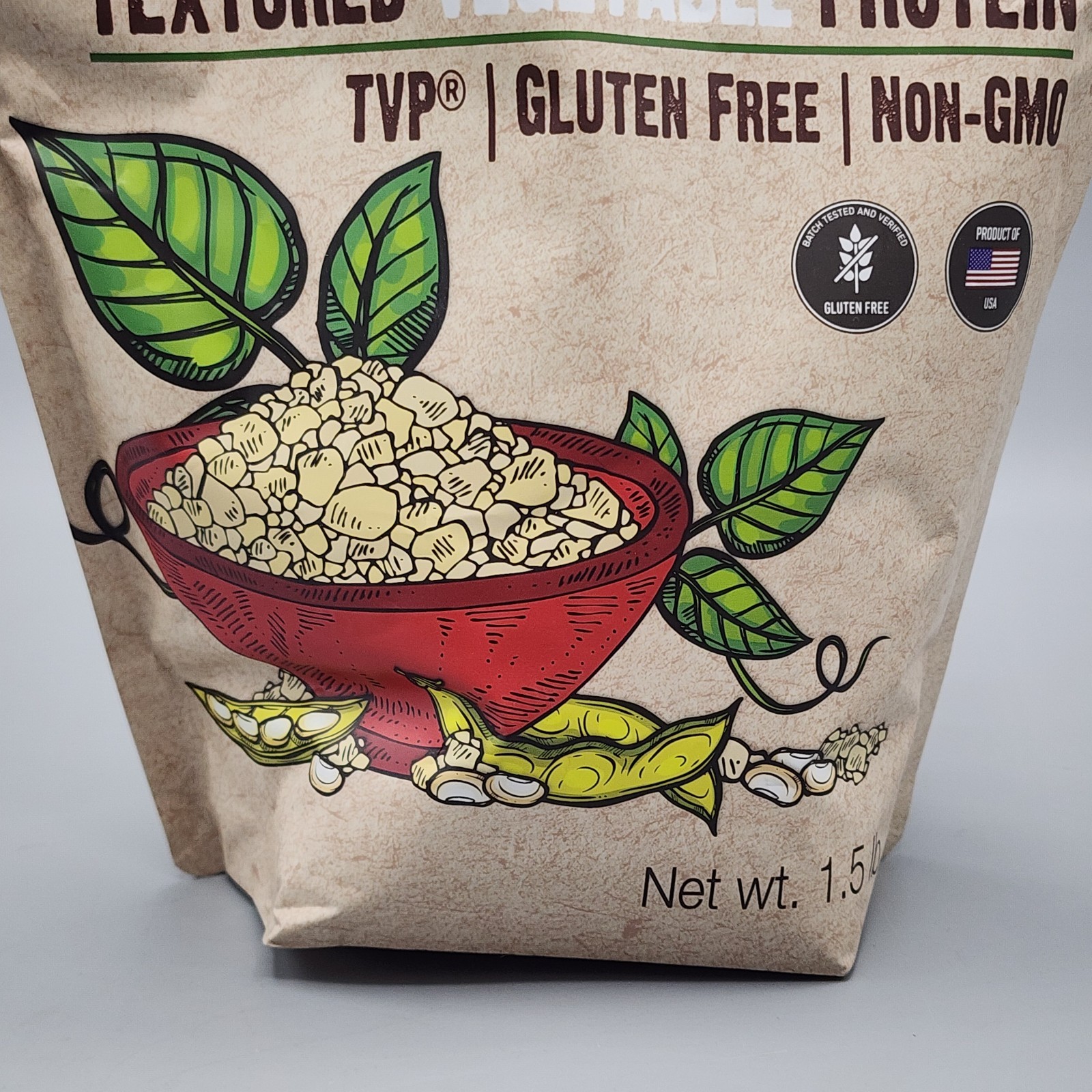 Anty’s Textured Vetable Protein, TVP, 1.5 lb, Gluten Free, Vegan – NEW