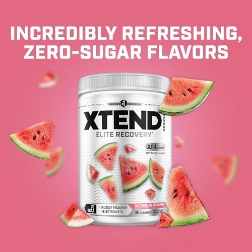 BCAA Powder for Muscle Recovery & Hydration, 7g BCAAs, Sugar-Free, Watermelon, 3