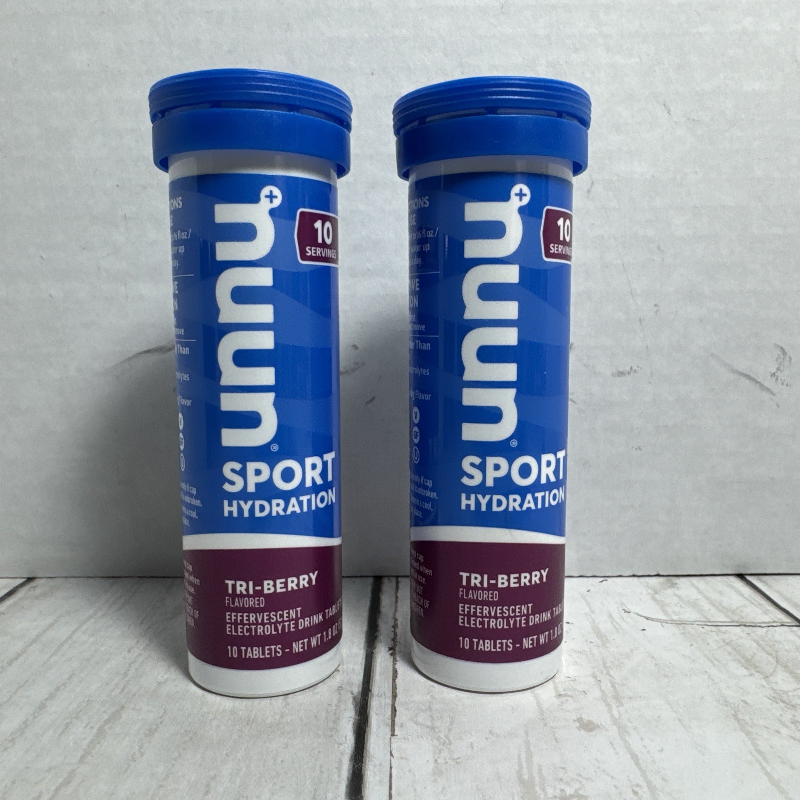 NUUN Sport Hydration Tri-Berry Flavor 2 Tubes 10 Tablets Each EXP 11/26 New