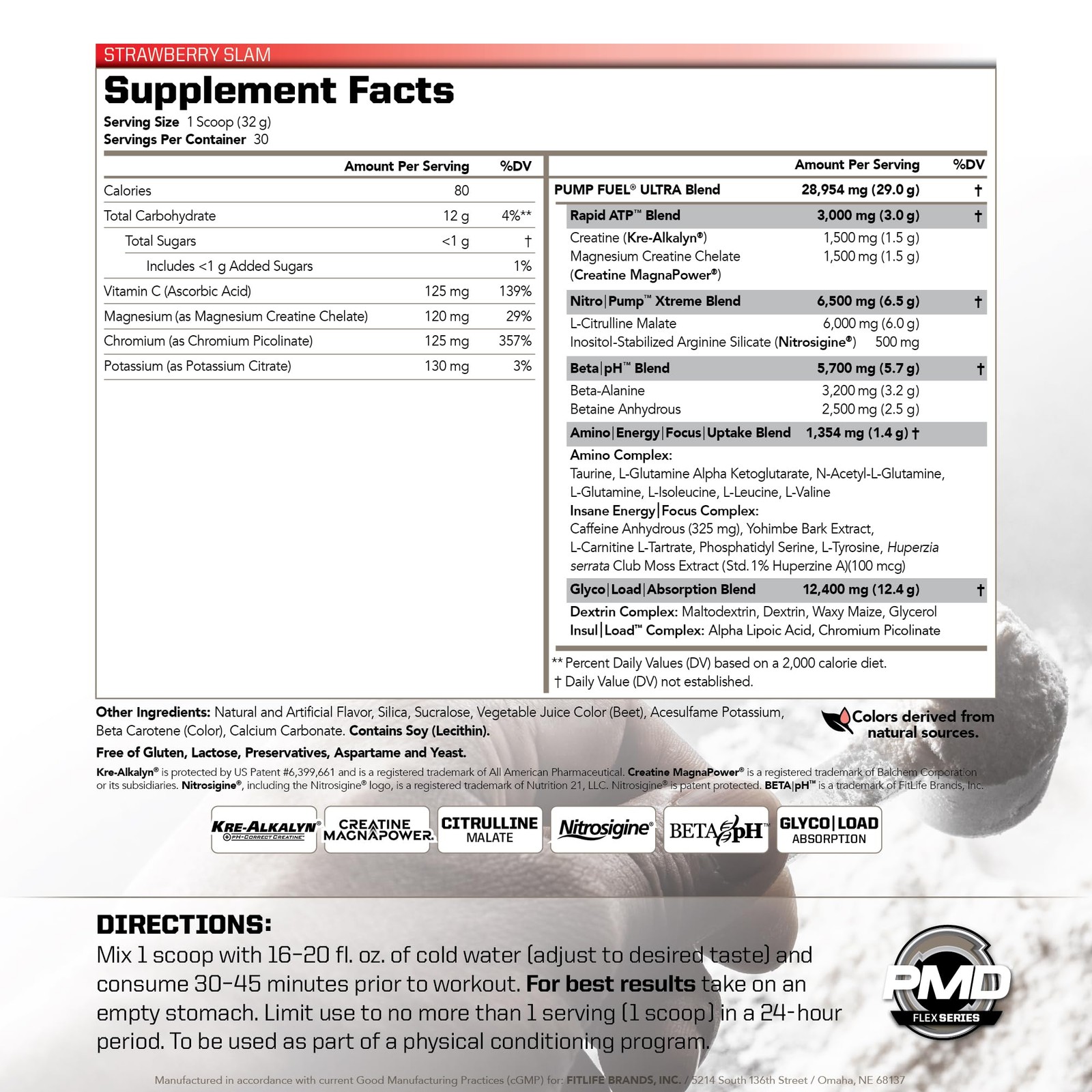 PMD Sports Pump Fuel Ultra Insanity, 2.05 Pound (Pack of 1), Strawberry Slam