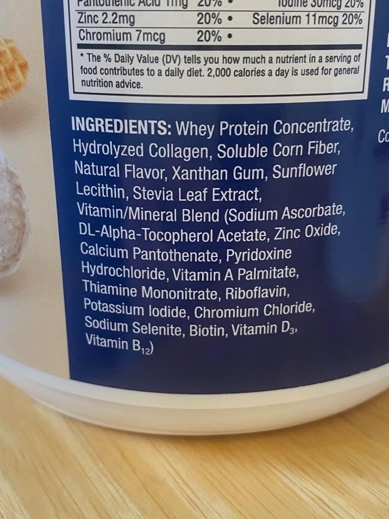 Pure Protein All-In-One Powder Vanilla Whey Collagen High Fiber Vitamins 1.25lb