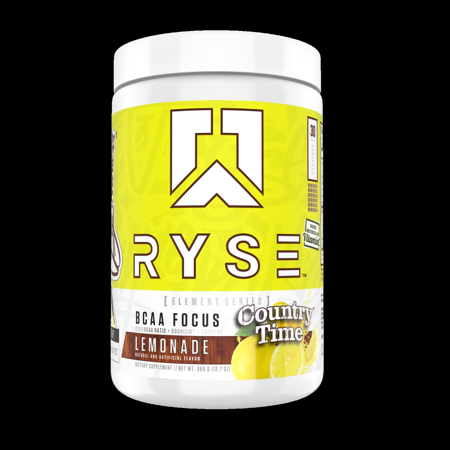 RYSE Supplements Element BCAA Focus, Country Time Lemonade, 30 Servings