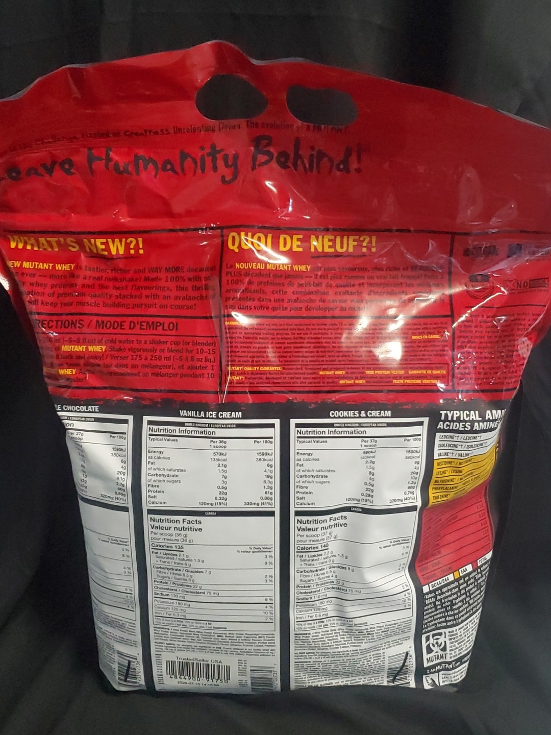 MUTANT WHEY 100% Gourmet Whey Protein Mix Vanilla Ice Crean 10Lb Exp.09/2026