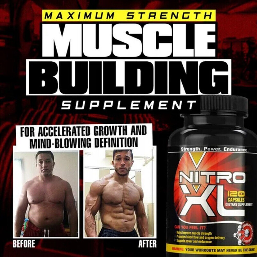 Nitro XL Nitric Oxide Bodybuilding Capsules Build Muscle Mass Performance