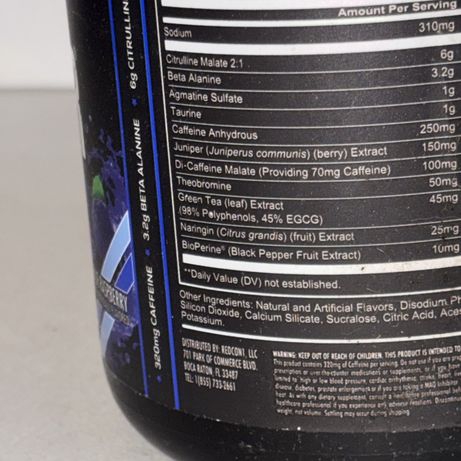 redcon1 total war pre workout blue raspberry 435g – Exp9/26 15.34 Oz