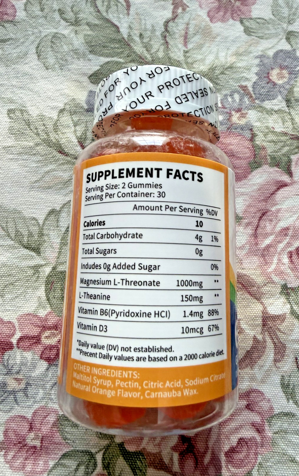Magnesium L-threonate Gummies 1000mg for Kids & Adults, High Absorption
