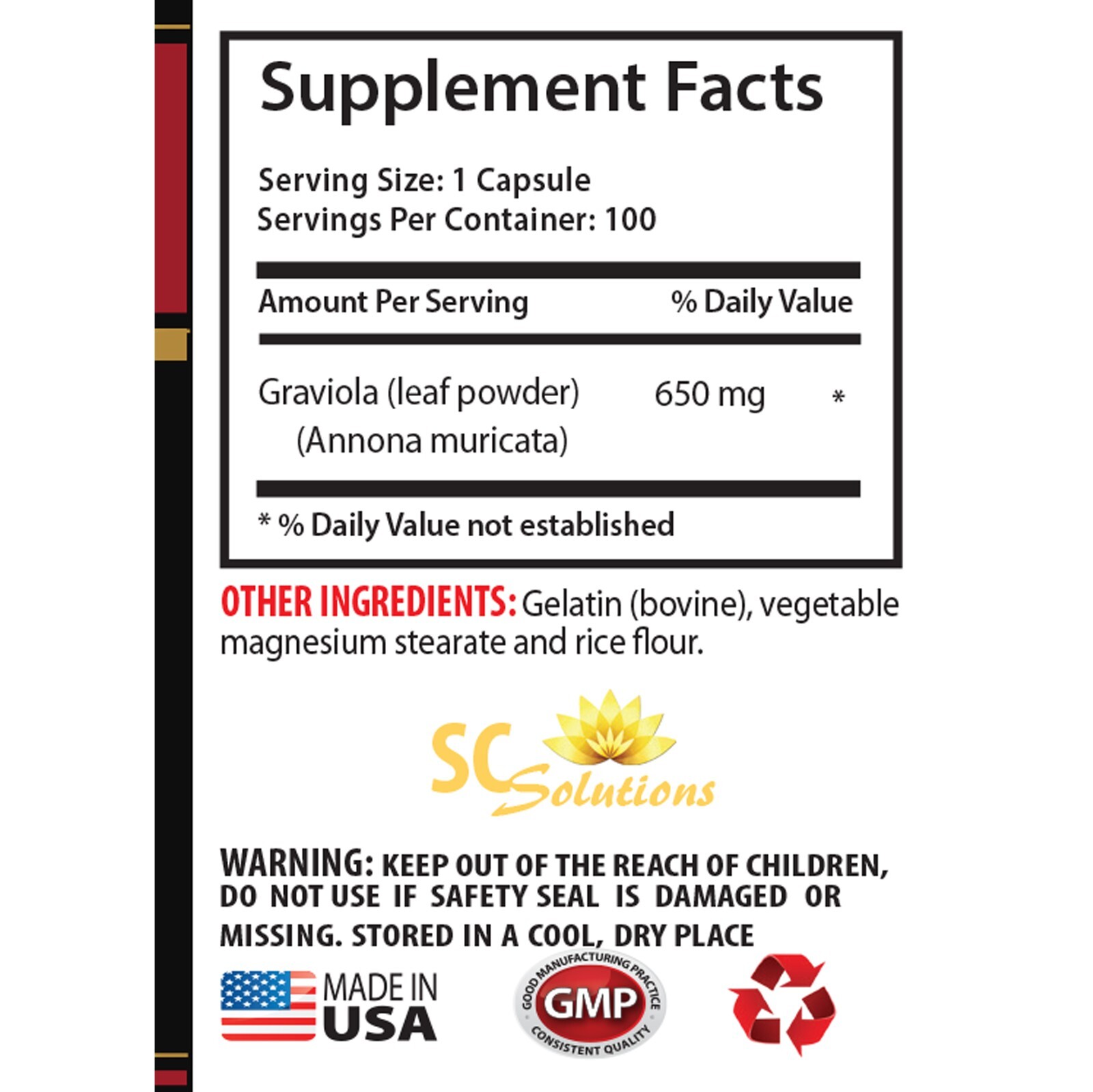 graviola extract – PURE GRAVIOLA EXTRACT – Immune system support – 1 Bottle