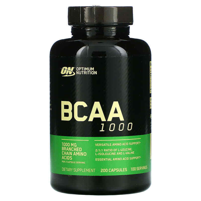 Optimum Nutrition, BCAA 1000 Caps, Mega-Size, 1 g, 200 Capsules