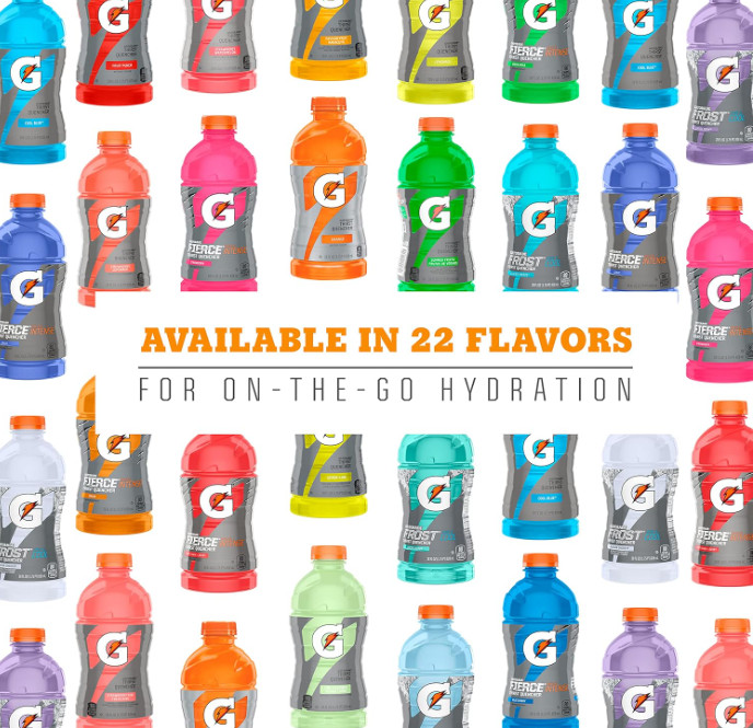 Gatorade Frost Variety Pack, 20oz Bottles (12 Pack)
