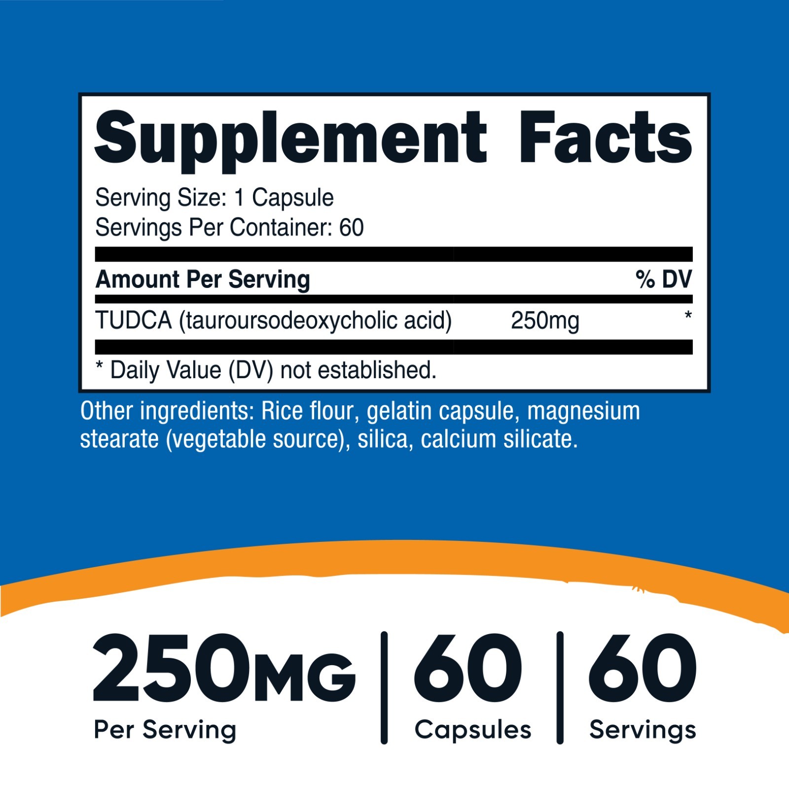 Nutricost Tudca Pills, 250mg Per Capsule, 60 Capsules