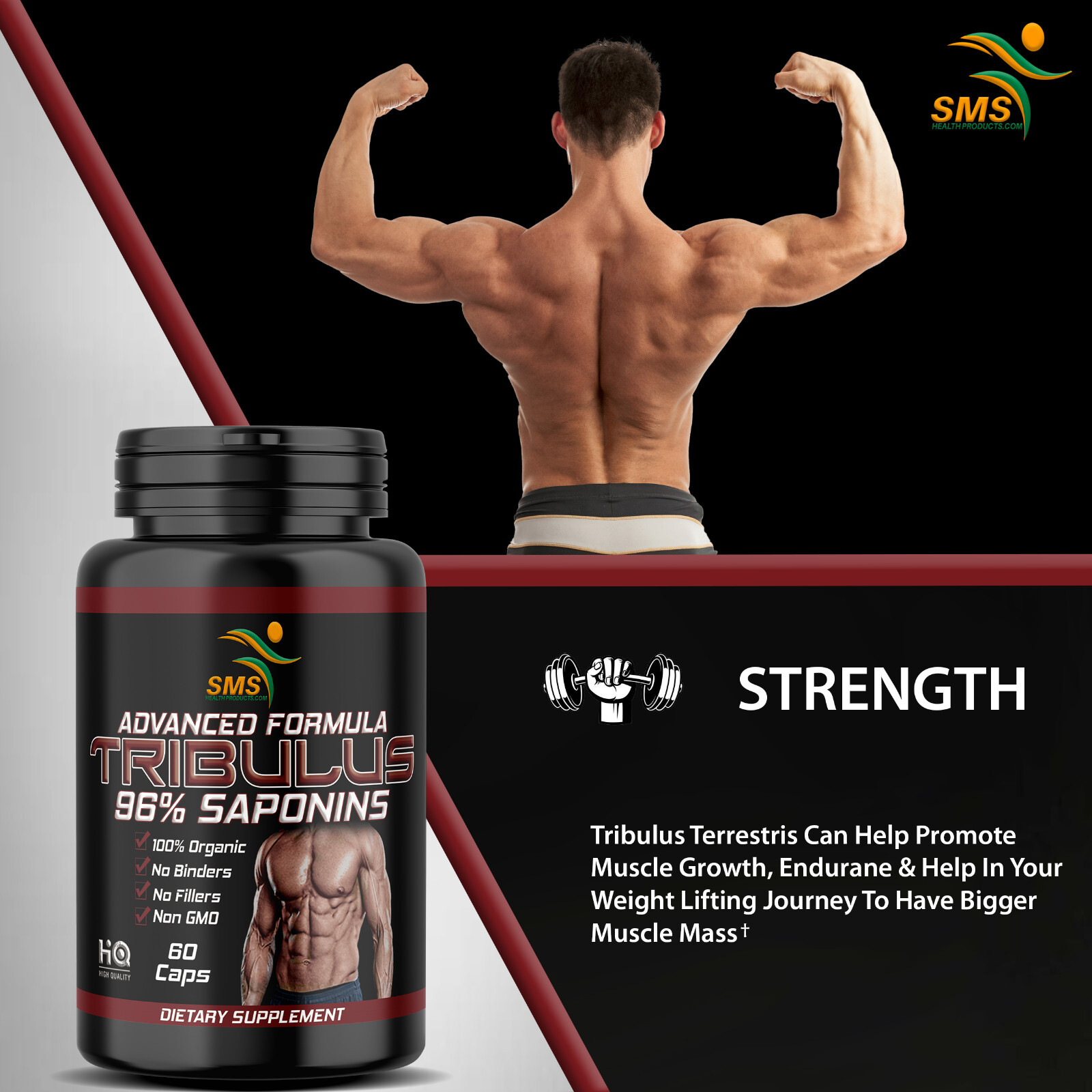Tribulus Terrestris Test Boost, Energy, Stamina, Endurance, Muscle 3 Pack