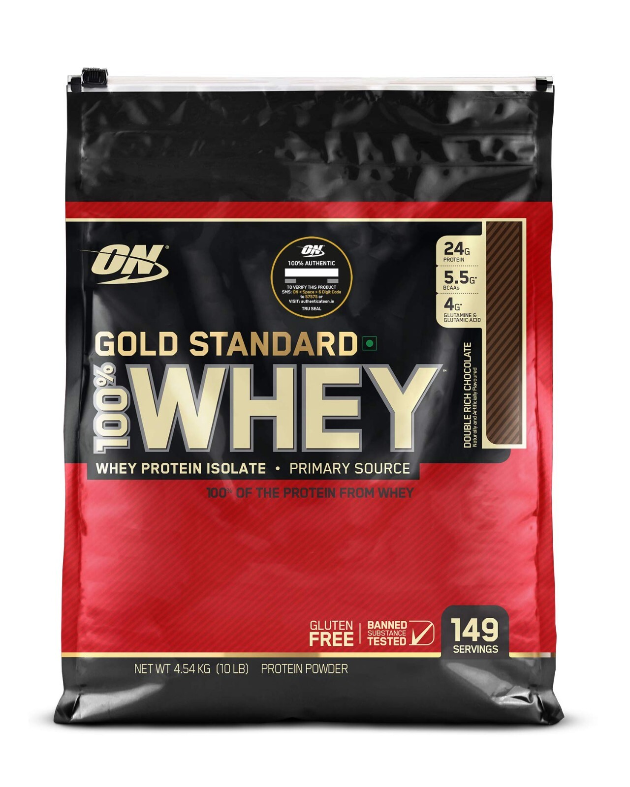Optimum Nutrition 100% Whey Protein – Gold Standard Double Rich Chocolate 10 lbs