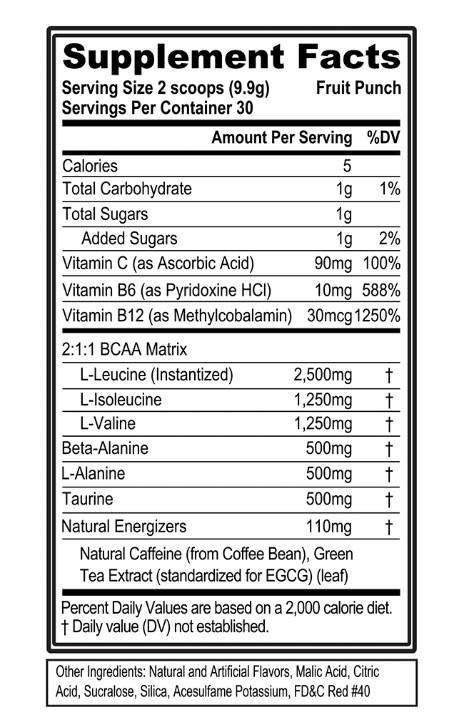 Evlution Nutrition BCAA Powder for Pre Workout & Muscle Recovery, 30 Servings Fr