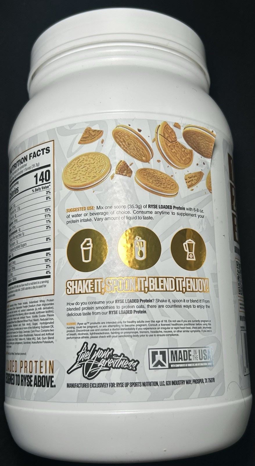 RYSE Loaded Protein Golden Cookie Blast Whey Protein 2.1 lb 27 Servings Rare