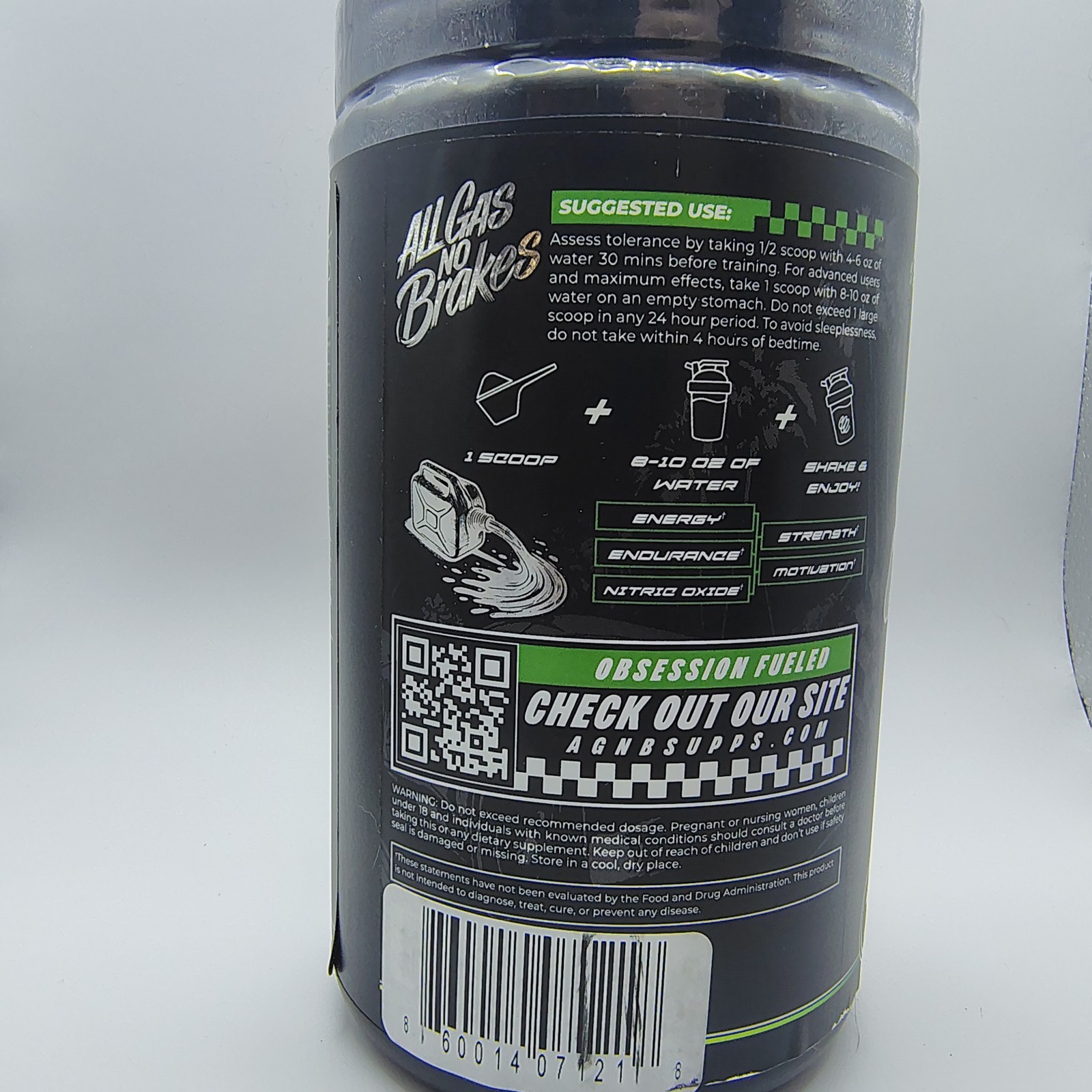 AGNB 0-100 Pre Workout Powder | 10g L-Citrulline, Alpha-GPC