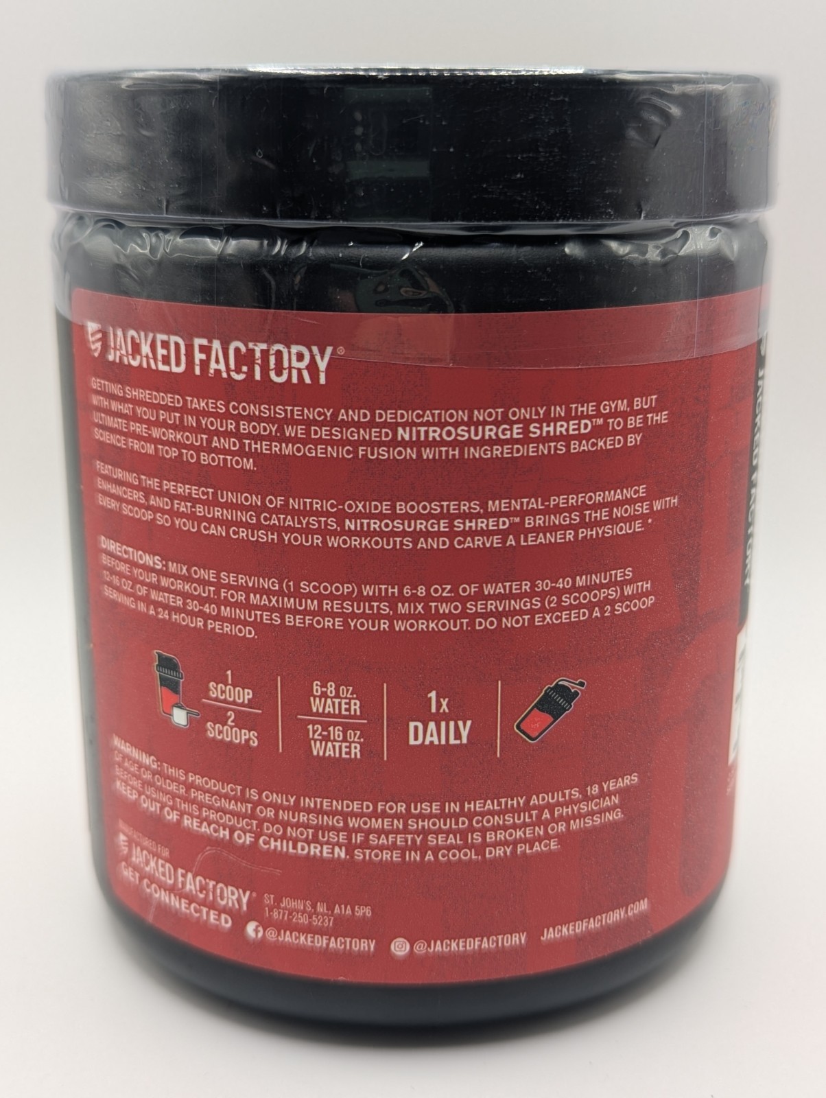 Nitro Surge Shred Thermogenic Pre-Workout Fruit Punch 7.61oz 30 Servings 07/2027