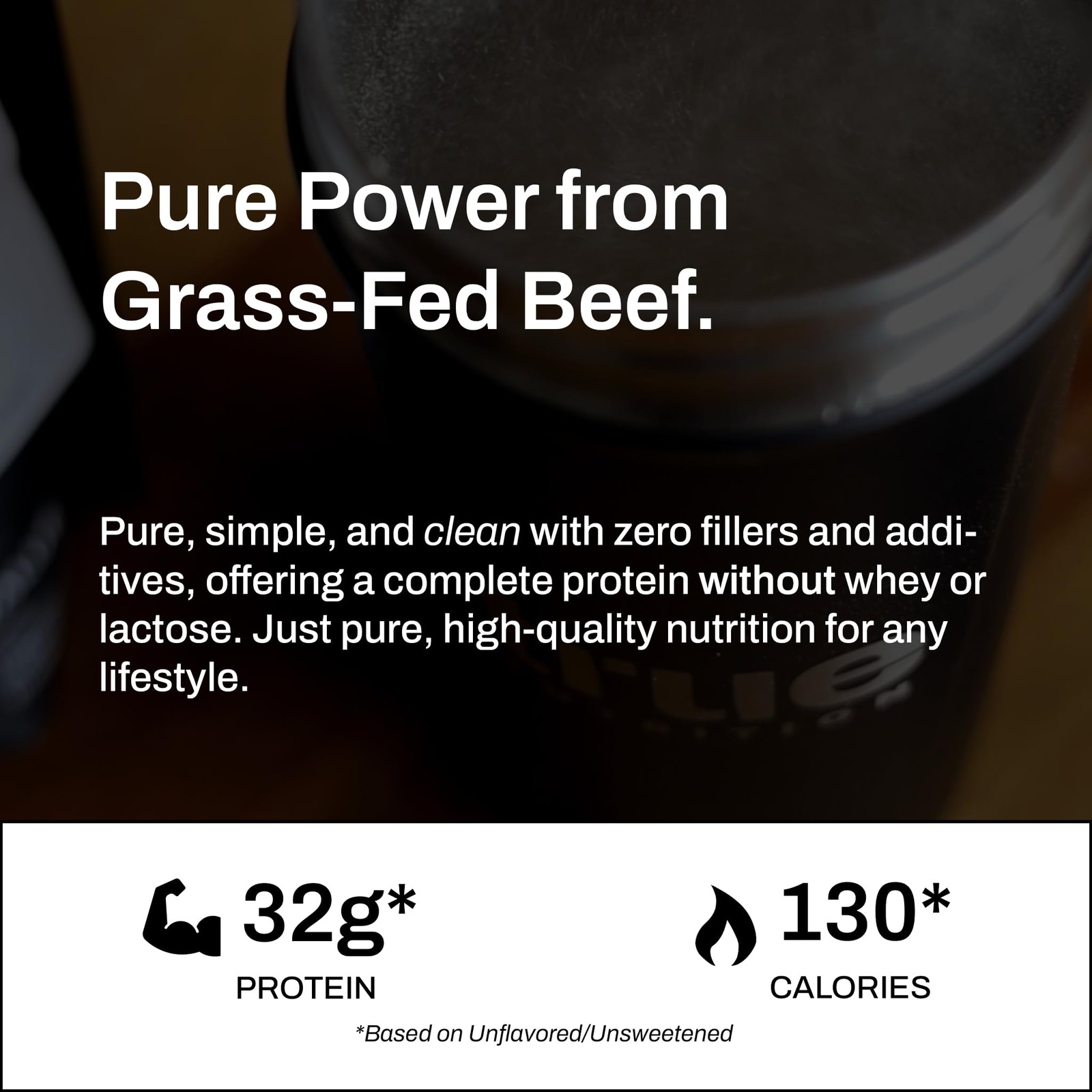 Grass Fed Beef Protein Powder Isolate – 29g of Paleo, Keto, Carnivore Beef Prote