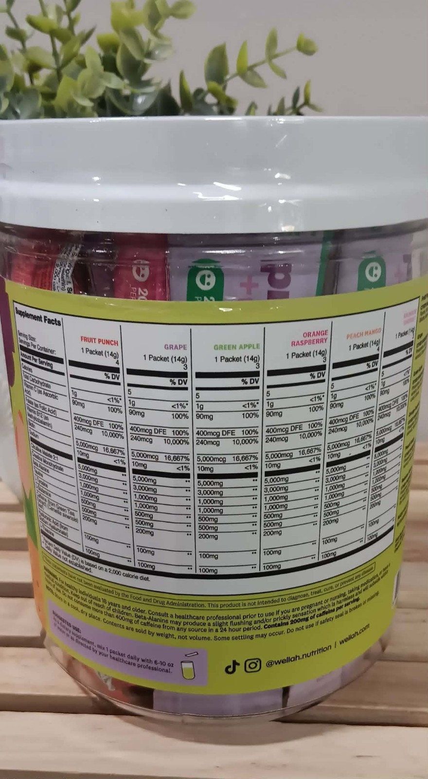 wellah pre-workout+creatine – 30 Stick Packs – 6 Flavors – Exp 01/2029 – New