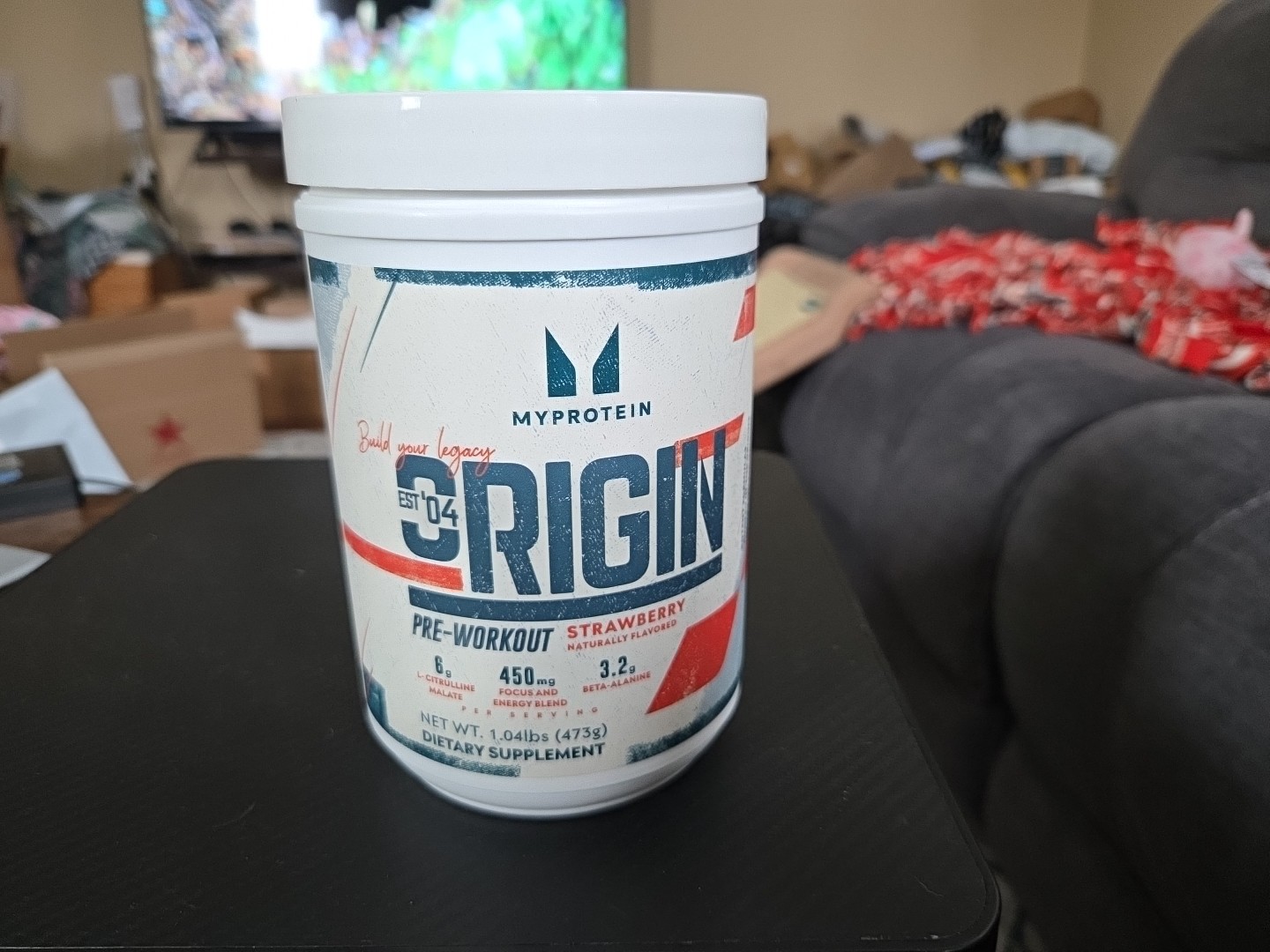 NEW – Myprotein ORIGIN Pre-Workout Powder STRAWBERRY – 1.04 Lbs. EXP. 07/2026