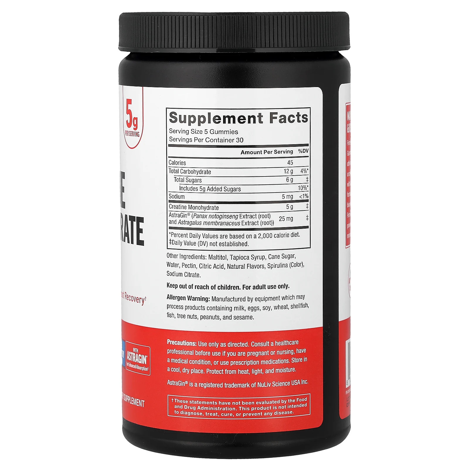 Creatine Monohydrate Gummies, Blue Raspberry, 150 Gummies